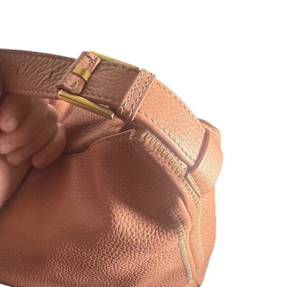 Stone Mountain Pink Leather Shoulder Bag Hobo Purse with Pockets - Picture 8 of 15